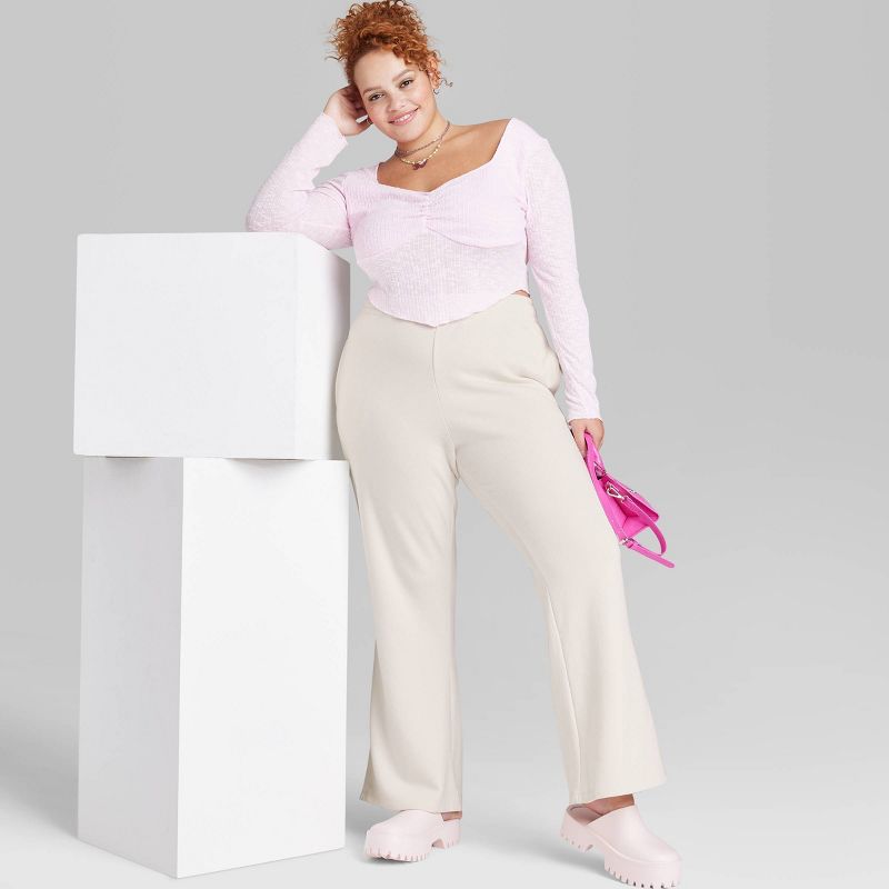 Women's High-Rise Wide Leg French Terry Sweatpants - Wild Fable™, 1 of 10
