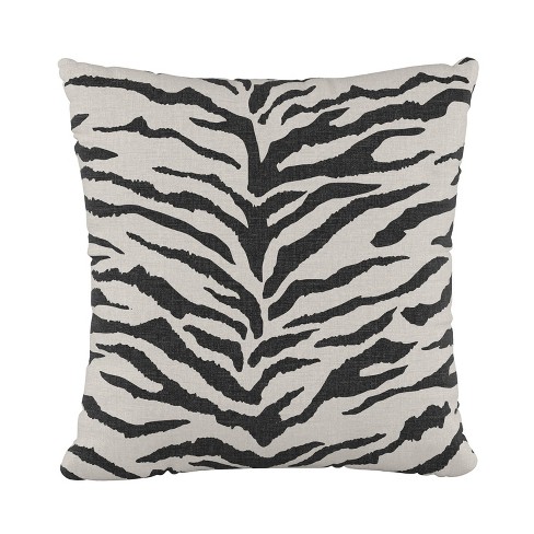 Zebra Square Throw Pillow Cream Cloth Company Target