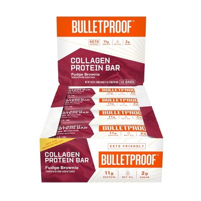 Bulletproof Collagen Bar - Fudge Brownie - 12pk