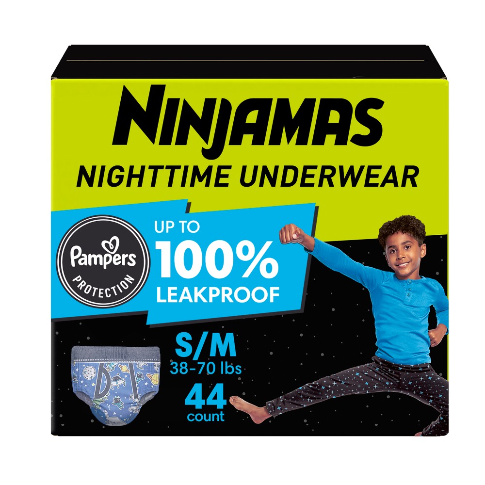 Pampers Ninjamas Nighttime Bedwetting Boys' Underwear - Size S/M - 44ct