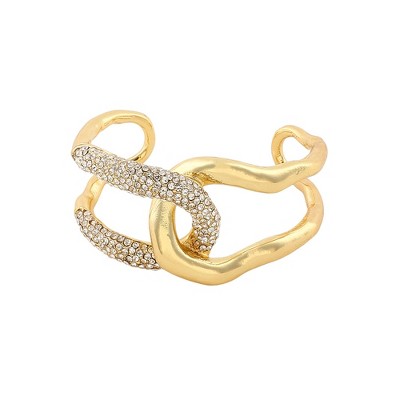 SOHI Women's California Gold The Opposta Cuff Bracelet