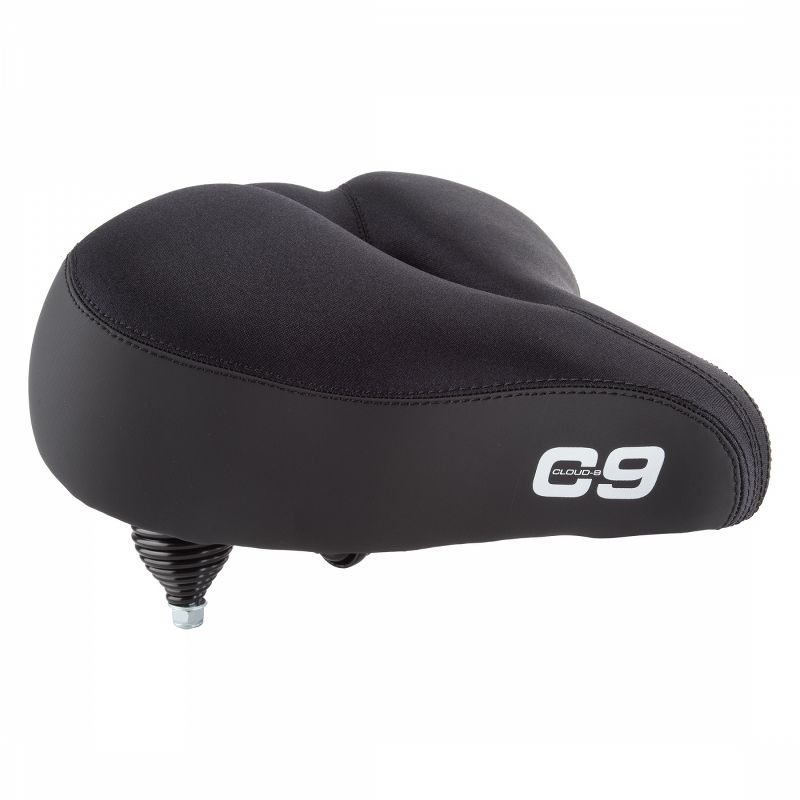 Cloud-9 Unisex Cut Out Bicycle Comfort Seat Cruiser - Black Lycra Cover, 1 of 2