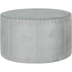 Sherri Cocktail Ottoman with Nail Heads  - Safavieh - 1 of 3