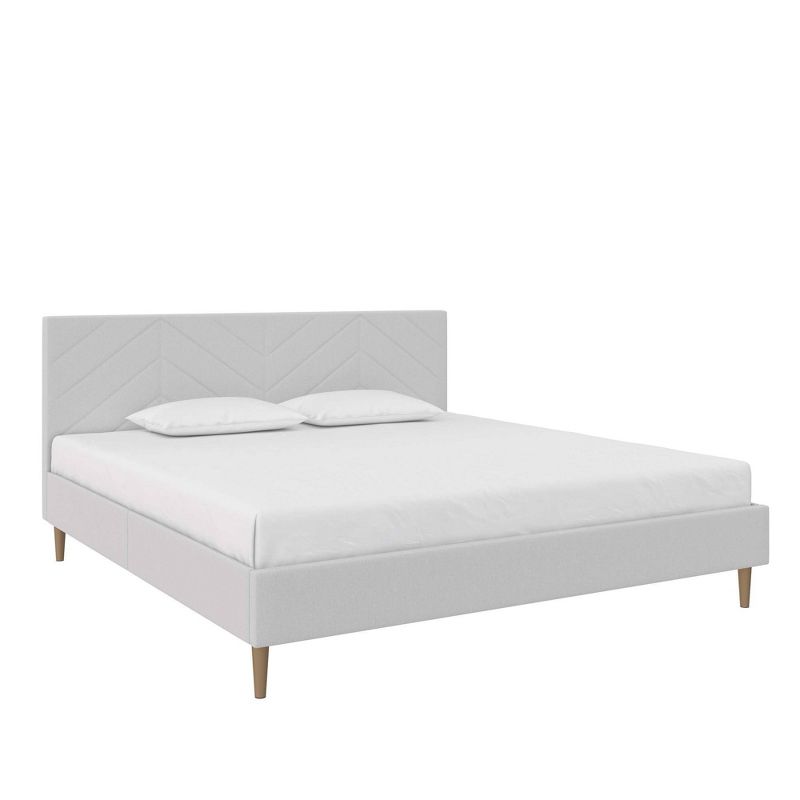 Venus Tufted Upholstered Bed Gray Linen - Room & Joy , 1 of 16