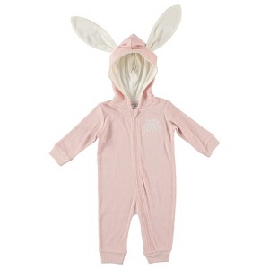 Chick Pea Baby Girl Bunny Costume Newborn Infant Sizes Footless Pajamas Ribbed Pink Rabbit 6-9M - Pink Rabbit - 1 of 1