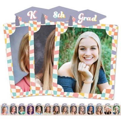 Big Dot of Happiness Groovy Grad - 8 x 10 inches K-12 School Photo Holder - DIY Hippie Graduation Party Decor - Picturific Display