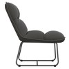 VidaXL Leisure Chair with Metal Frame Dark Gray Velvet - 4 of 4