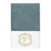 Linum Home Textiles 100% Turkish Cotton MONICA Gold Thread 3PC Embellished Towel Set - 3 of 4