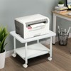 Tangkula 2-Tier Rolling Under Desk Printer Cart with 2 Storage Shelves Printer Stand for home office - 3 of 4