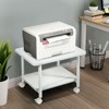 Tangkula 2-Tier Rolling Under Desk Printer Cart with 2 Storage Shelves Printer Stand for home office - image 3 of 4