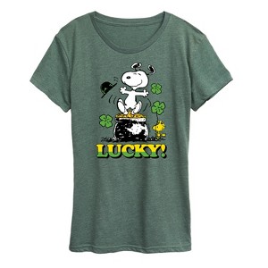 Women's - Peanuts - Lucky Short Sleeve Graphic T-Shirt - 1 of 4