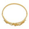 Black Bow Jewelry 14k Yellow Gold Filigree Butterfly Hinged Bangle Bracelet - 2 of 4