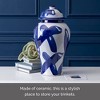Mikasa Blue & White Ceramic Ginger Jar, 8"x15" - 3 of 4