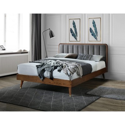 PAGED Storage Bed Queen Size Upholstered Platform Bed with 2-Drawers, Tufted Headboard, Easy Assembly, Noise Free