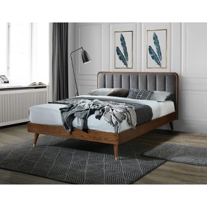 PAGED Storage Bed Queen Size Upholstered Platform Bed with 2-Drawers, Tufted Headboard, Easy Assembly, Noise Free - 1 of 4