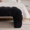 Kumasinova Modern Upholstered Armless Bed Bench, Channel Tufted Entryway Bench, Multi-Purpose Chenille Ottoman Foot Stool for Living Room, Bedroom - 3 of 4