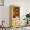 vidaXL Cupboard, Rustic Appeal with Generous Storage Space, 31.5''x15.7''x67'', Natural Finish - 2 of 4