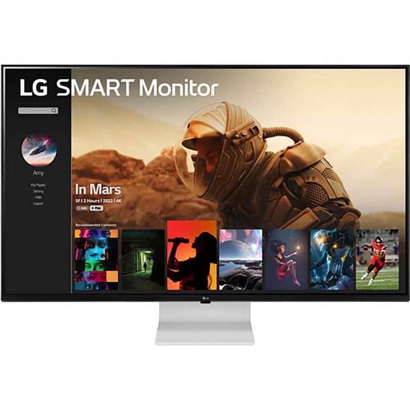 LG 43SQ700S 42.5 inch 4K HDR IPS Smart Monitor - White, 1 of 6
