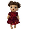 Doll Clothes Superstore Maroon Dress Fits 14 Inch Baby Alive And Little Baby Dolls - 3 of 4