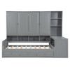 TIRAMISUBEST Twin/Full Size Wooden Daybed with Drawers, All-in-One Cabinet, Desk and Shelves, Storage Bed Frame - 4 of 4