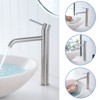 Kumasinova Bathroom Faucet,Waterfall Single Handle Vanity Faucet,1-Hole Deck Mount Bathroom Sink Faucet with Stainless Steel Construction - 2 of 4