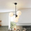Rennnsan Jandelle 24"W 4-Light Bubble Milk Glass Mid-Century Modern Dimmable Chandelier - 4 of 4