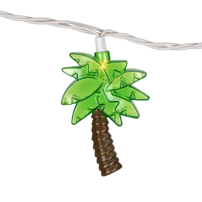 Northlight 10-Count Green Tropical Palm Tree Outdoor Patio String Light Set, 7.25ft White Wire, 5 of 7