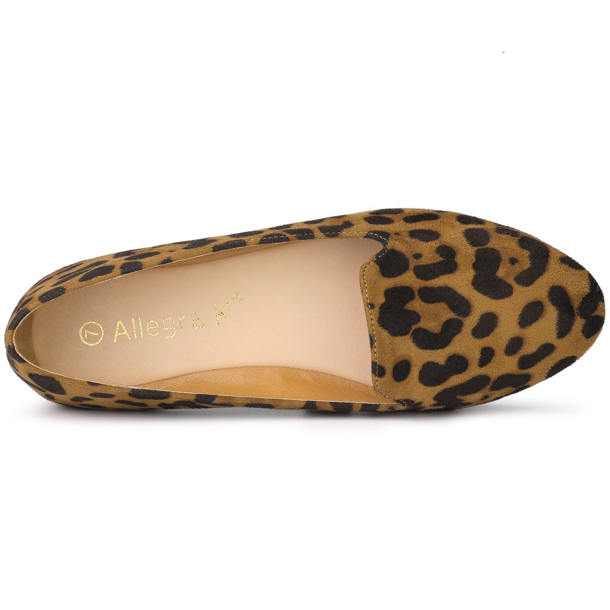 Обувь BLISSFUL STEP Women's Round Toe Slip on Ballet Flat Shoes Leopard 6 — фото 4