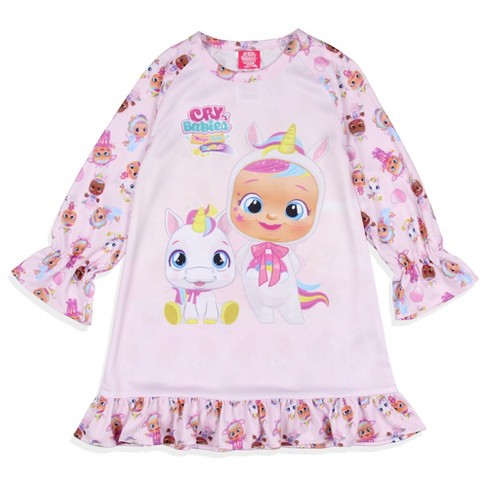 Cry Babies Magic Tears Girls' Show Unicorn Sleep Pajama Dress