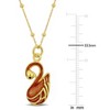 EVERLY JEWELRY | Yellow Plated Silver Enamel Swan Necklace – Multiple color Enamel - 4 of 4