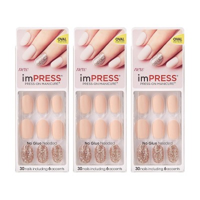 Kiss Impress False Nails Lighten Up 90ct Target