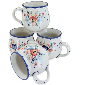 Blue Rose Polish Pottery K090-4 Manufaktura Bubble Mug Set - 1 of 1