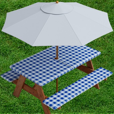 Tablecloth With Hole For Umbrella Vinyl With Flannel Back
  by SORFEY