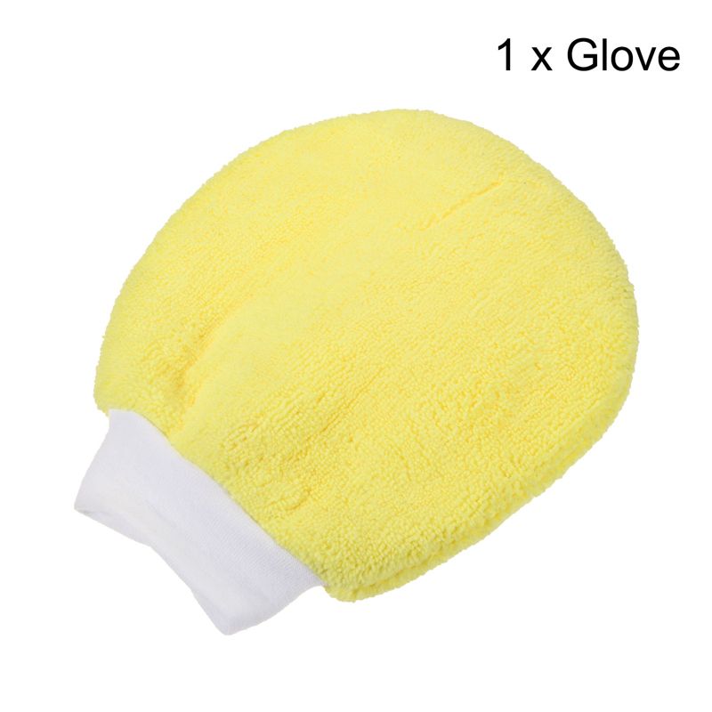 Unique Bargains Microfiber Wash Mitt Scratch Free Round Dusting Gloves for House Cleaning Washing, 3 of 7