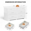 SKRAN Modern 3 Drawer Bedroom Chest of Drawers with 7 Drawers Dresser for Living Room, Bedroom, Hallway(White,47.6″L x 15.7″W x 26.6″H ) - 3 of 4
