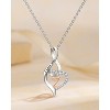 Molenia Heart Initial Necklace for Women, 925 Sterling Silver Heart Letter Pendant Necklace for Her, Fine Jewelry Necklace Gifts for Her Wife Women - 4 of 4