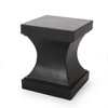 CAVINAS Modern Lightweight Concrete Patio Side Table with Pedestal Design, Modern Geometric Shape Outdoor End Table, Minimalist Outdoor Side Table - 3 of 4