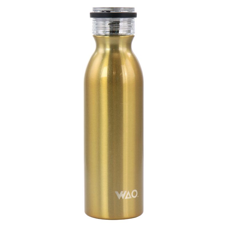WAO 20 Ounce Stainless Steel Insulated Thermal Bottle with Lid in Dark Gold, 1 of 6