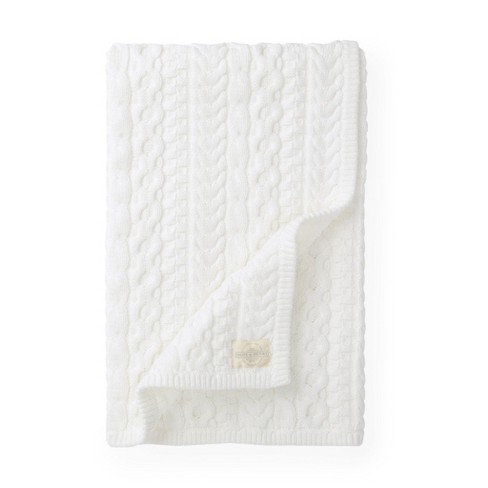 Hope Henry Baby Cable Knit Blanket Ivory One Size