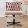 Armless Office Desk Chair No Wheels - 2 of 4