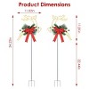 Outdoor Christmas Reindeer Decor with Lights, 9.84FT 30 LED Battery Operated, Metal Stake Lights for Garden Yard Walkway Holiday Decoration - 3 of 4