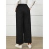 Coolmee Womens Corduroy Palazzo Pants Wide Leg Pants Button Front Zipper Straight Pants with Pockets - 3 of 4