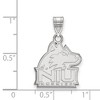 Black Bow Jewelry 10k White Gold Northern Illinois Huskies NCAA Medium Pendant - 2 of 3