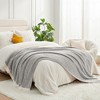 Snuggle Sac Soft Reversible Throw Blanket Knitted Blanket Cozy Bedding Blankets for Couch Sofa Bedroom - 4 of 4