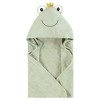 Hudson Baby Infant Boy Cotton Animal Face Hooded Towel, Prince Frog, One Size - 3 of 4