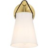 360 Lighting Ashley 10 1/2" High Antique Brass and Leather Wall Sconce - 4 of 4