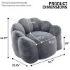 Faux Fur Bean Bag Chair, 43.7'' Single Seat Lounge Armchair with High-Density Foam for Living Room Bedroom Dorm, No Assembly-3irtyhousy - 4 of 4