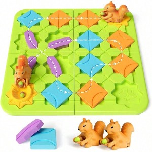 Board Games, Maze Puzzles for 118 Challenges, 5 Levels, Squirrel Logic Track Building Blocks, - 1 of 4