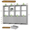 Aheaplus 24'' Freestanding Closet Organizer System with Hanging Rods and Drawers - 3 of 4