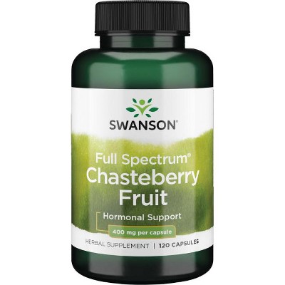 Swanson Herbal Supplements Full Spectrum Chasteberry Fruit 400 mg Capsule 120ct.